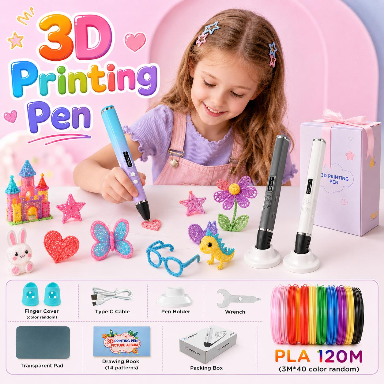 Pla Filament - Bolígrafo de Impresión 3D para Niños
