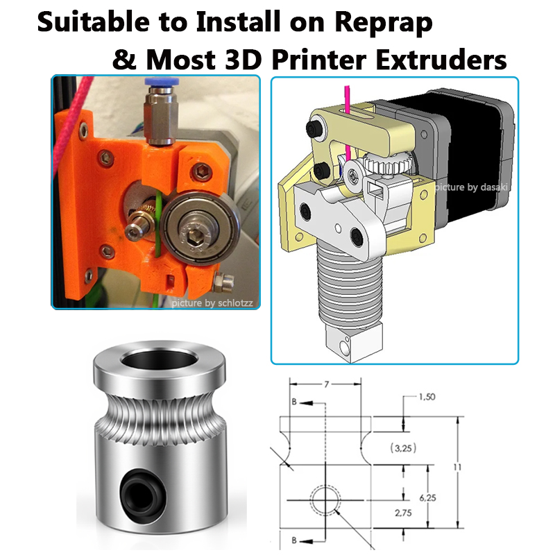 Engranaje de transmisión MK8 p - Direct Drive Extruder reseña y precio